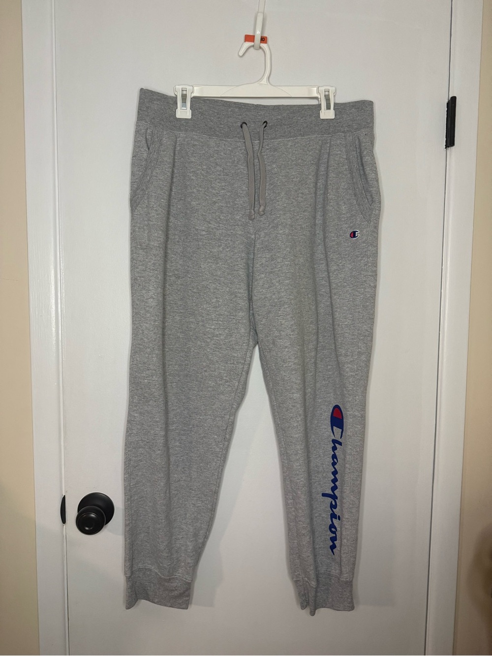 Champion Gray Track Joggers with Blue Logo